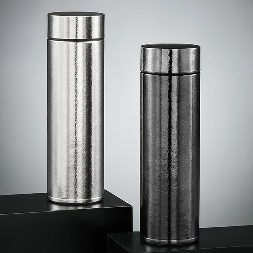100% Pure Titanium Insulated Water Bottle | Healthy Lightweight Ti Travel Thermos Cup Gift Set