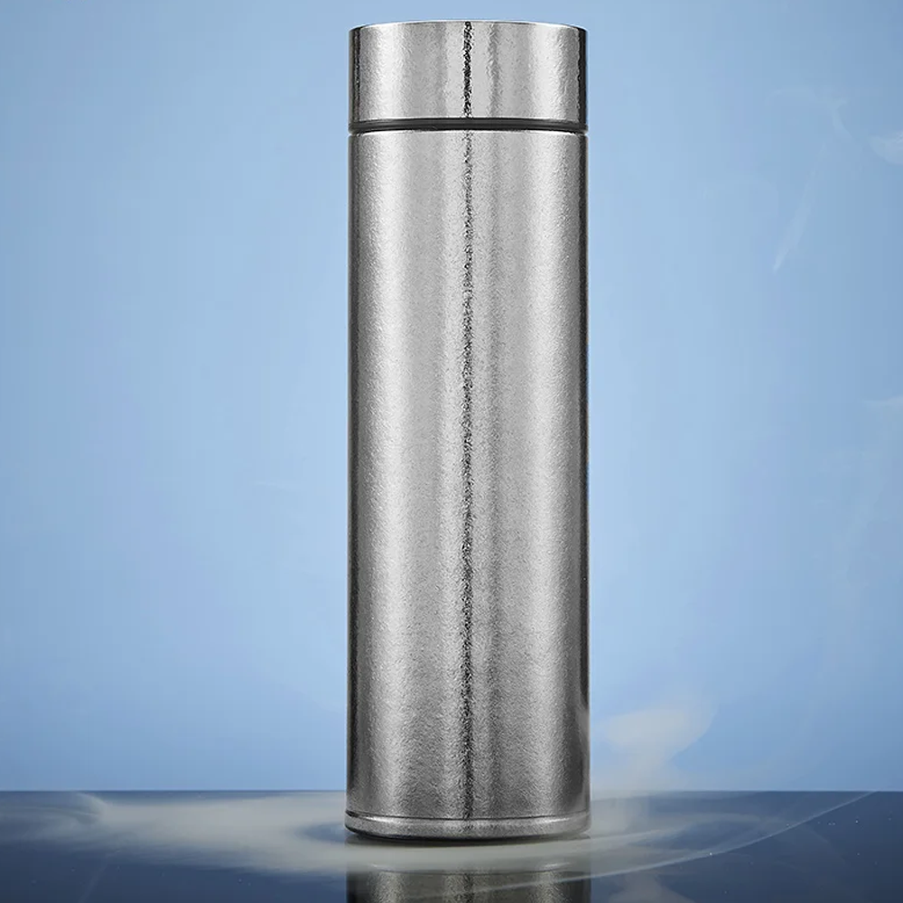 100% Pure Titanium Insulated Water Bottle | Healthy Lightweight Ti Travel Thermos Cup Gift Set